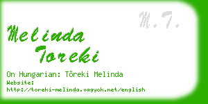 melinda toreki business card