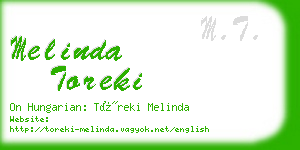 melinda toreki business card